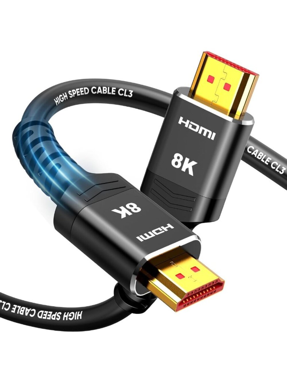 10FT Ultra High Speed HDMI 2.1 Cable, 4K@120Hz, 48Gbps for Gaming & Streaming